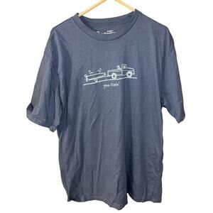 Positvitees adult gone fishin’ blue t-shirt (2XL)